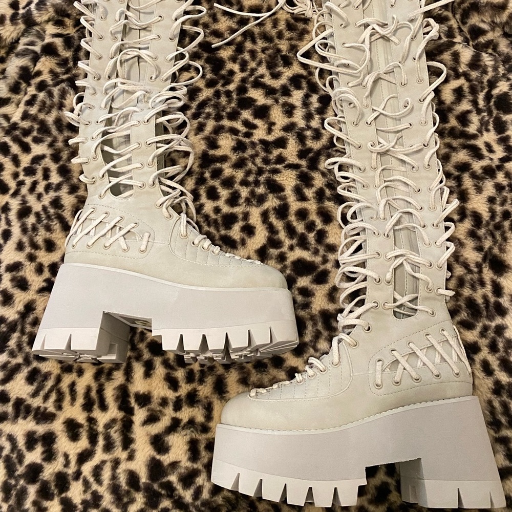 *SOLD* Dolls Kill Club Exx Rude Awakening Treaded Boots